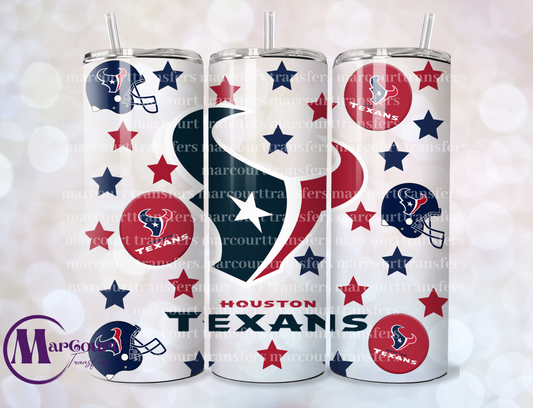 HOUSTON TEXANS-20-SKINNY SUBLIMATION TUMBLER TRANSFER