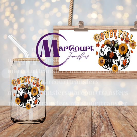 HOWDY FALL-DECAL-UV DTF CUP WRAP