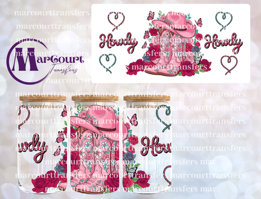 HOWDY FLORAL BOOTS-16 0Z-UV DTF CUP WRAP