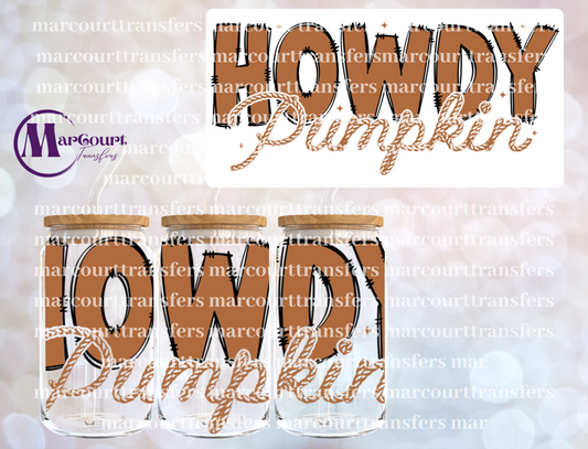 HOWDY PUMPKIN ROPE-16 0Z-UV DTF CUP WRAP