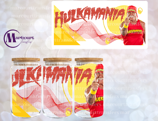 HULKAMANIA-16 0Z-UV DTF CUP WRAP