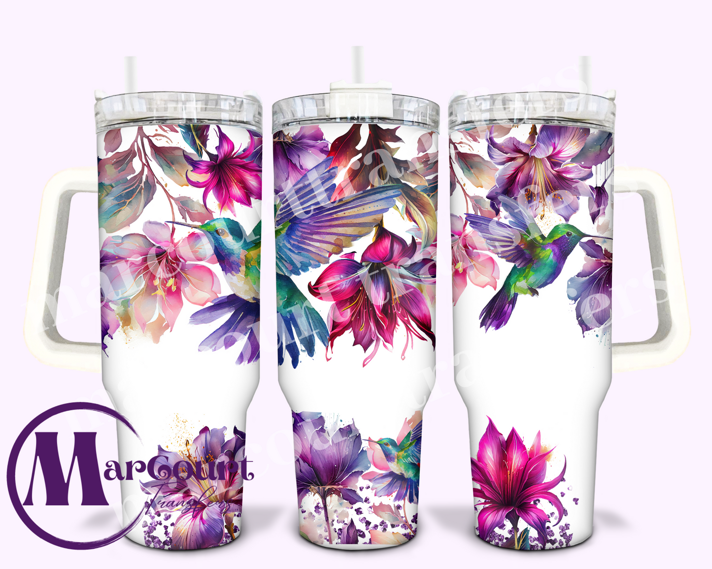 HUMMINGBIRDS-40 0Z-UV DTF CUP WRAP