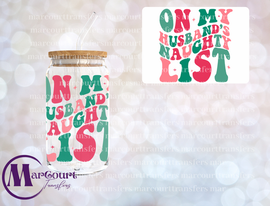 HUSBANDS NAUGHTY LIST-UV DTF CUP WRAP