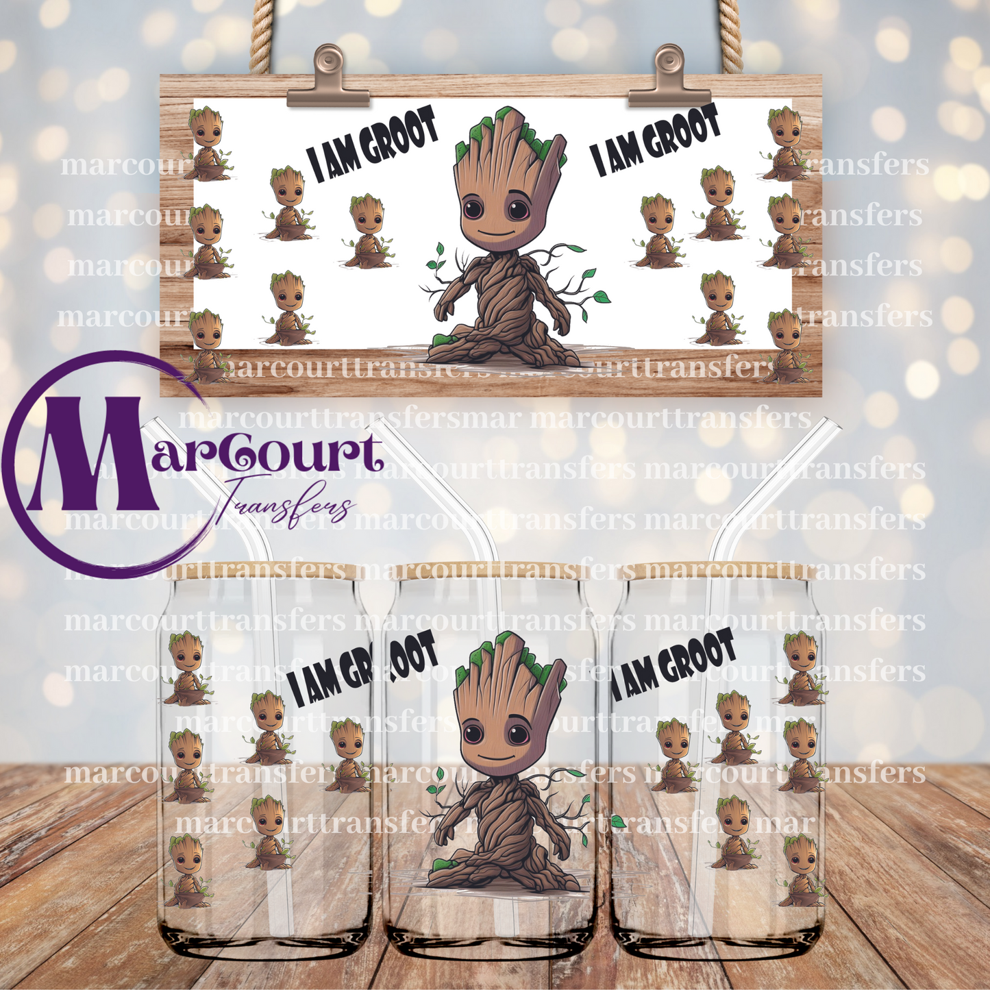 I AM GROOT-16 0Z-UV DTF CUP WRAP