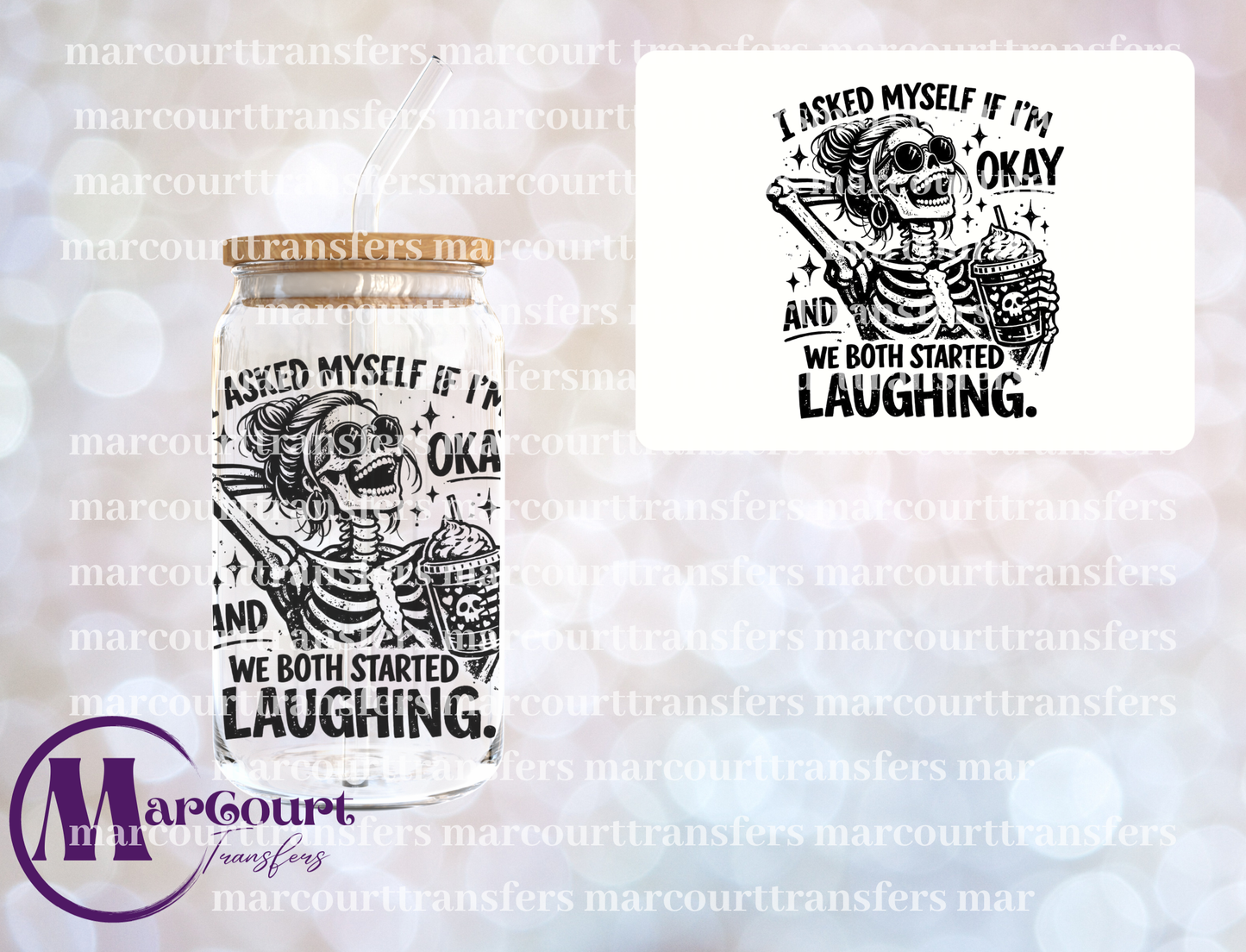 I ASKED MYSELF IF I'M OK-UV DTF CUP WRAP