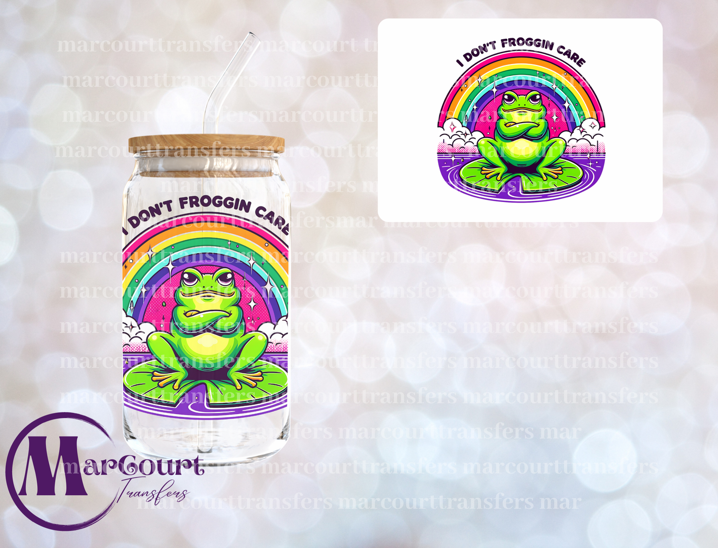 I DON'T FROGGIN CARE-DECAL-UV DTF CUP WRAP