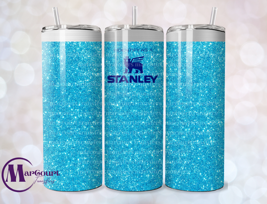 I IDENTIFY AS A STANLEY AQUA GLITTER-SKINNY TUMBLER TRANSFER