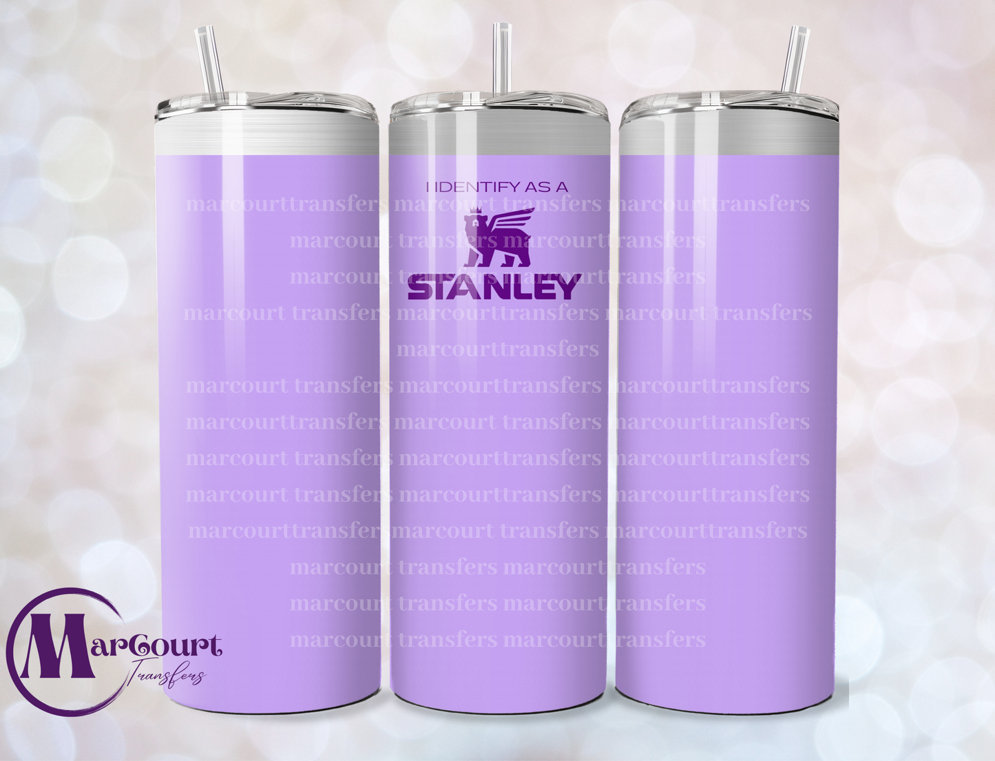 I IDENTIFY AS A STANLEY PURPLE-SKINNY TUMBLER TRANSFER