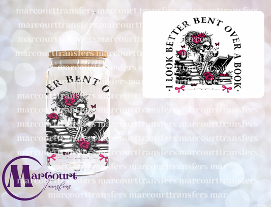 I LOOK BETTER BENT OVER A BOOK-UV DTF CUP WRAP