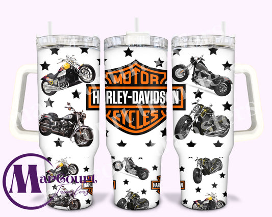 Harley Davidson-40 0Z-UV DTF CUP WRAP