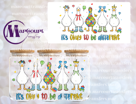 IT'S OKAY TO BE DIFFERENT-16 0Z-UV DTF CUP WRAP
