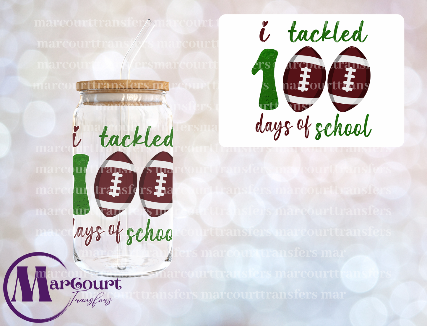 I TACKLED 100 DAYS OF SCHOOL-DECAL-UV DTF CUP WRAP