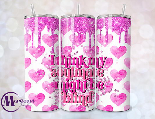 I THINK MY SOULMATE IS BLIND-SKINNY TUMBLER TRANSFER