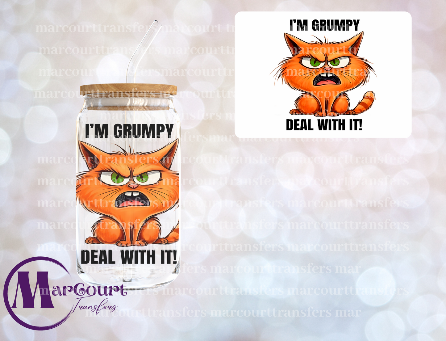 I'M GRUMPY-DECAL-UV DTF CUP WRAP