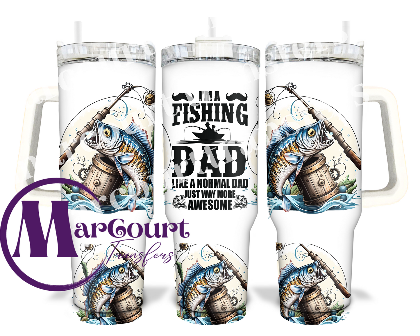 I AM A FISHING DAD-40 0Z-UV DTF CUP WRAP