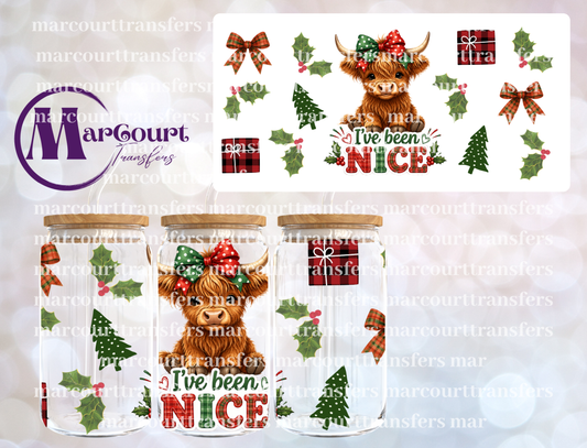 I'VE BEEN NICE HIGHLAND-16 0Z-UV DTF CUP WRAP