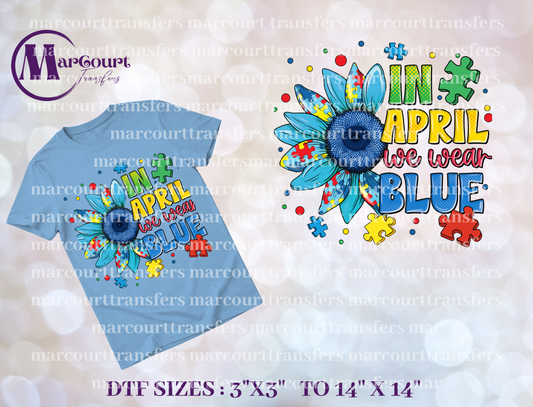 DTF-IN APRIL WE WEAR BLUE