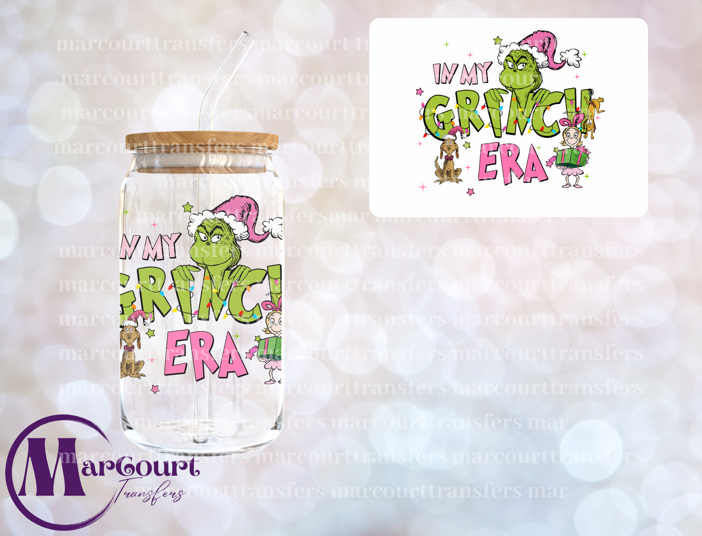 IN MY GRINCH ERA CLASSIC GRINCH PINK-DECAL-UV DTF CUP WRAP