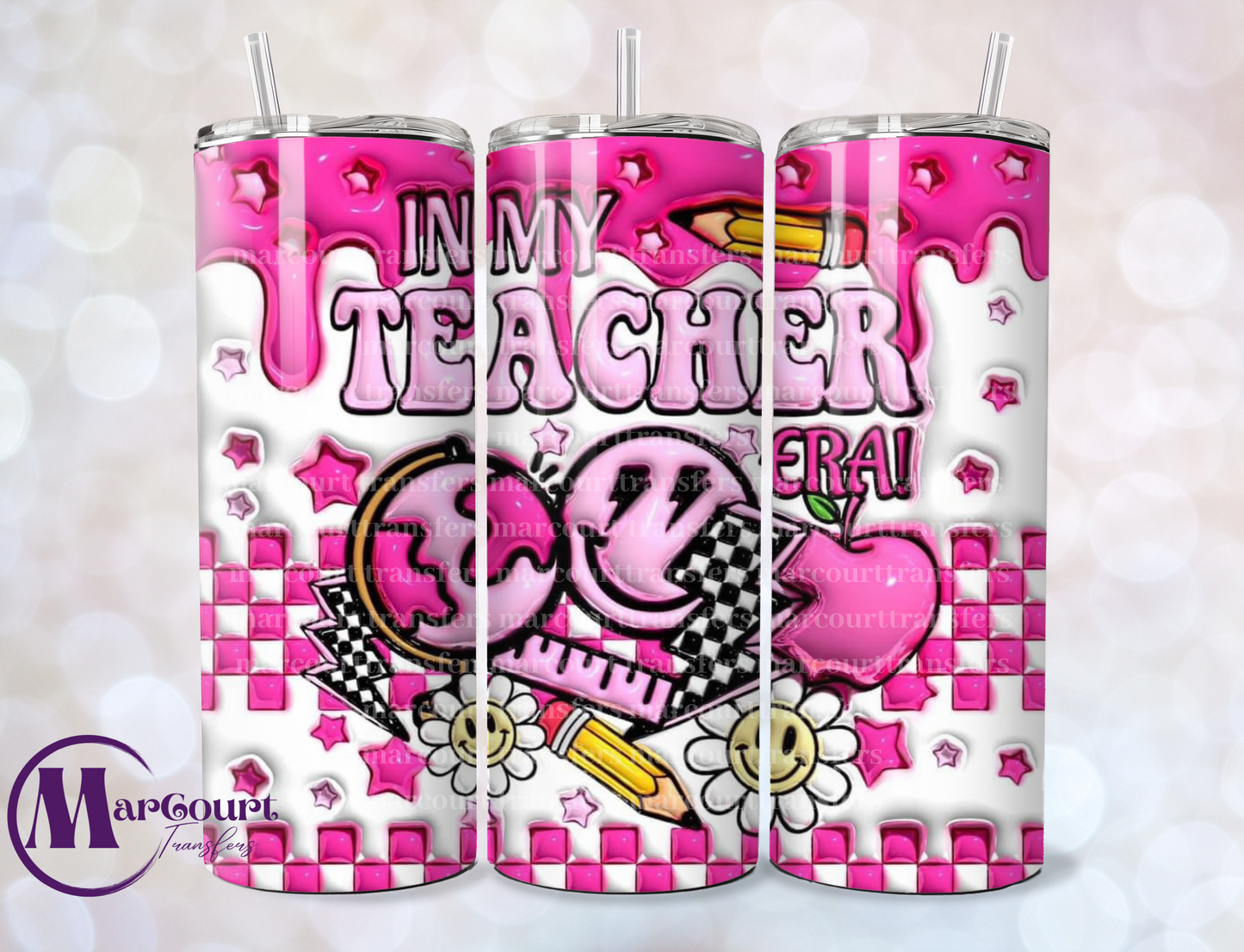 IN MY TEACHER ERA INFLATED-SKINNY TUMBLER TRANSFER