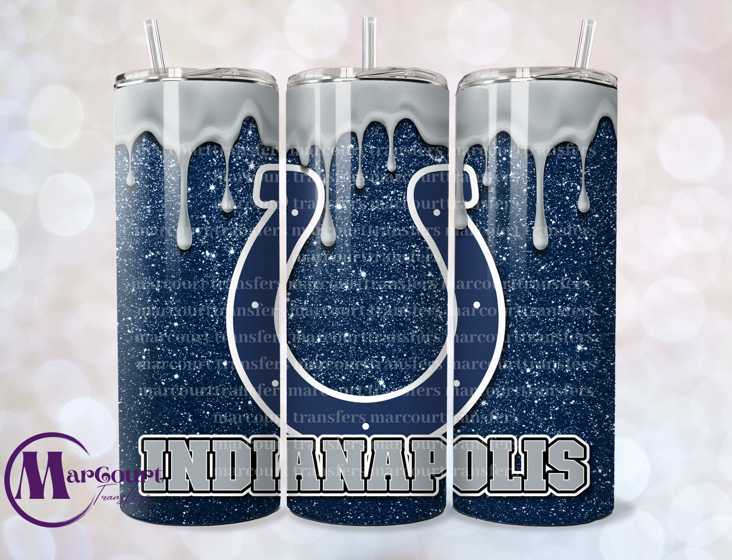INDIANAPOLIS COLTS DRIP-SKINNY UV DTF TRANSFER