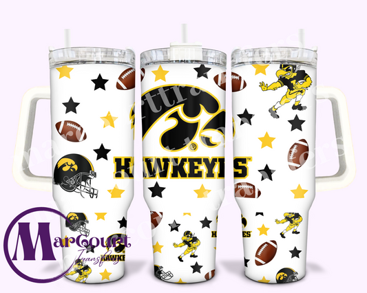 IOWA HAWKEYES (40)-40 0Z-UV DTF CUP WRAP