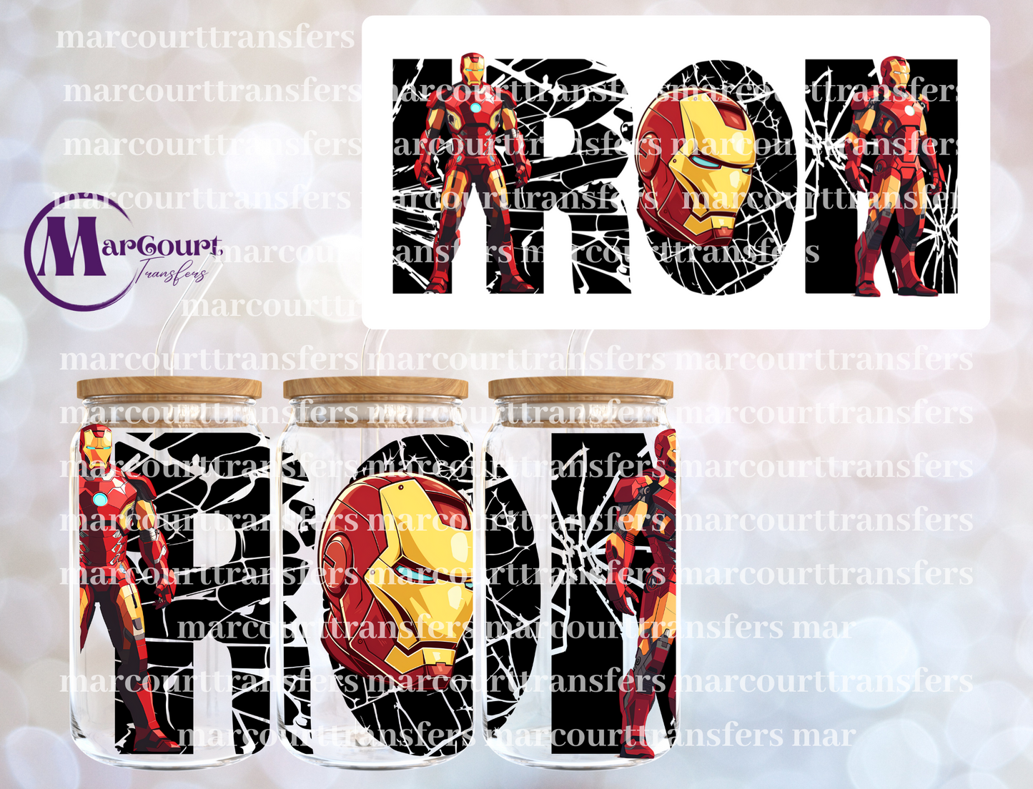 IRONMAN-16 0Z-UV DTF CUP WRAP