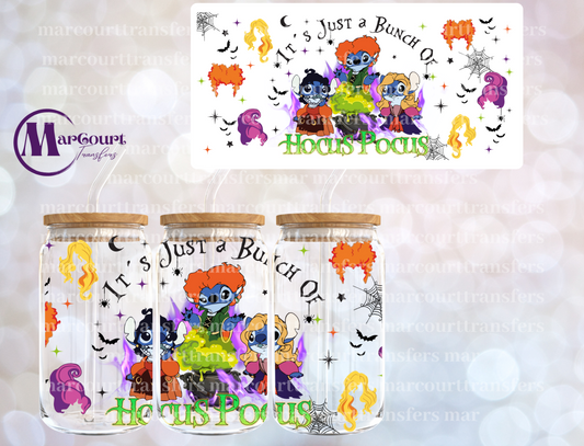 IT'S JUST A BUNCH OF HOCUS POCUS STITCH-16 0Z-UV DTF CUP WRAP