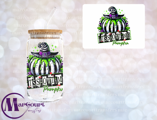 IT'S SHOWTIME PUMPKIN-DECAL-UV DTF CUP WRAP