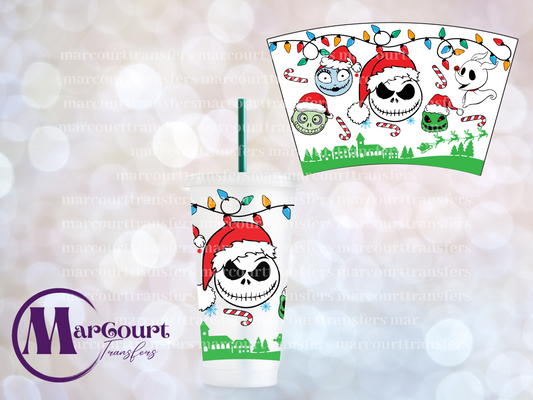 JACK SKELLINGTON-24 0Z VENTI COLD CUP -UV DTF CUP WRAP