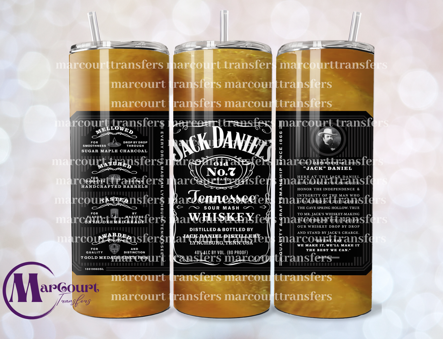 JACK DANIELS BOTTLE-20 OZ-UV DTF CUP WRAP