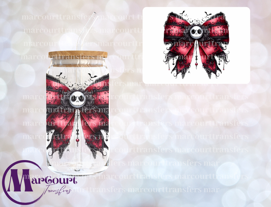 JACK RED AND BLACK BOW-DECAL-UV DTF CUP WRAP