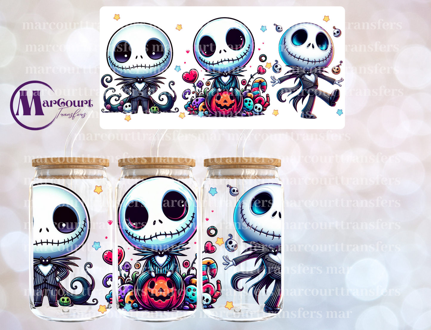 JACK SKELLINGTON 3-16 0Z-UV DTF CUP WRAP