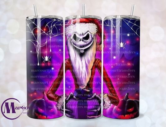 JACK SKELLINGTON SANTA -SKINNY TUMBLER TRANSFER