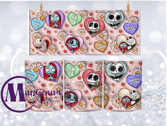 JACK AND SALLY SWEET HEART-MUG TRANSFER