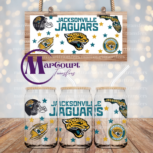 JACKSONVILLE JAGUARS-16 0Z-UV DTF CUP WRAP