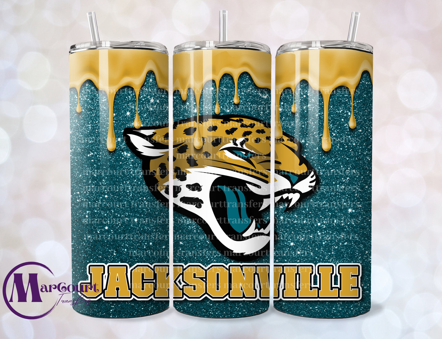 JACKSONVILLE JAGUARS-SKINNY TUMBLER TRANSFER