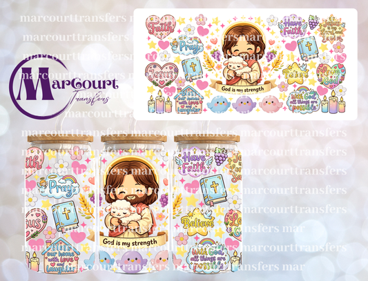 JESUS 1-16 0Z-UV DTF CUP WRAP