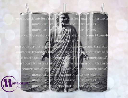 JESUS WALKING ON WATER-20-SKINNY TUMBLER TRANSFER (SUBLIMATION)