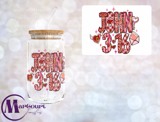JOHN 3:16-DECAL-UV DTF CUP WRAP