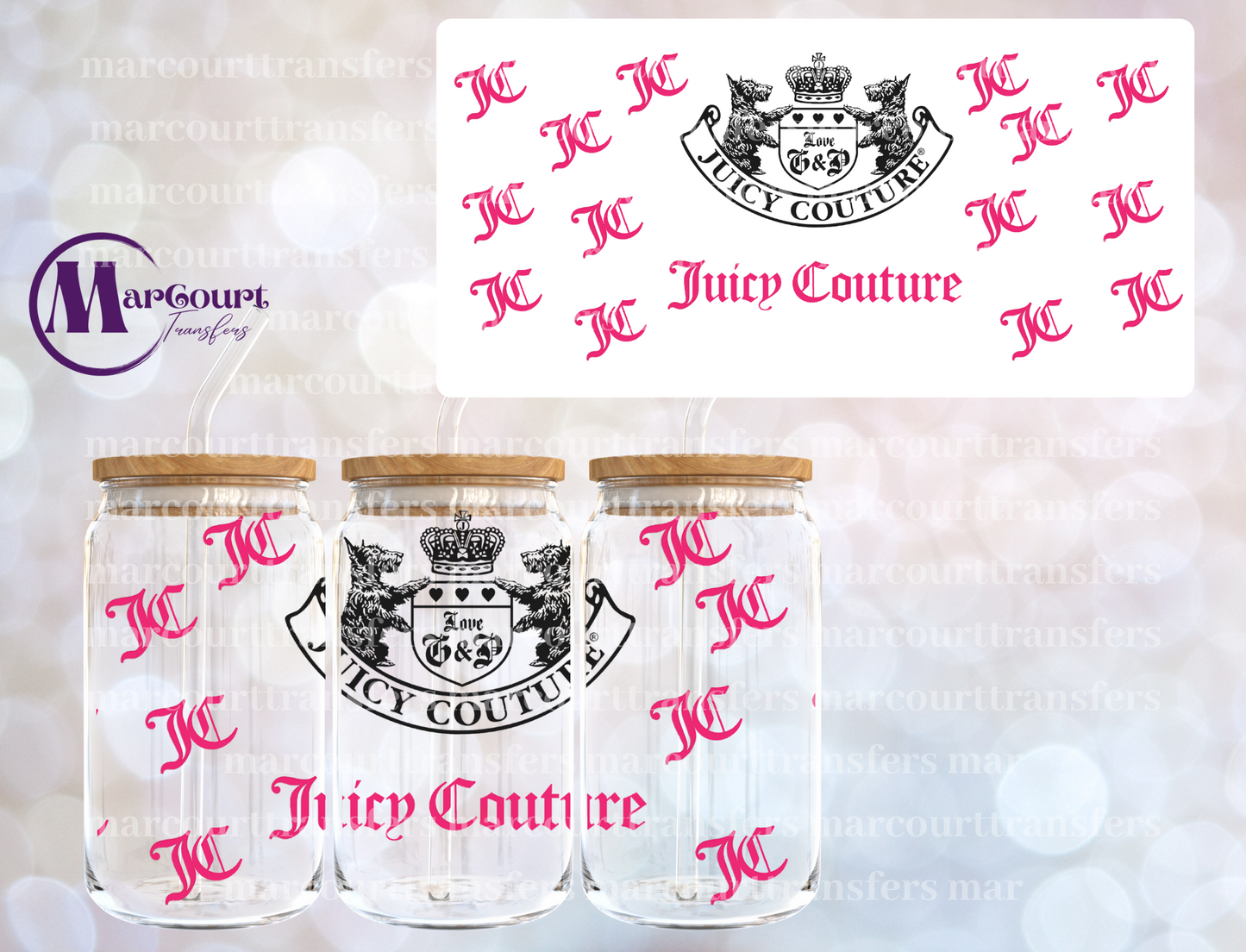 JUICY COUTURE-16 0Z-UV DTF CUP WRAP