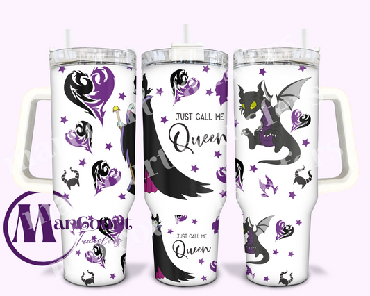 JUST CALL ME THE QUEEN HALLOWEEN-40 0Z-UV DTF CUP WRAP