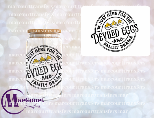 JUST HERE FOR THE DEVILED EGGS-DECAL-UV DTF CUP WRAP