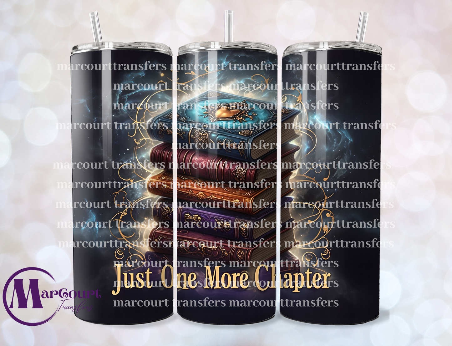 JUST ONE MORE CHAPTER DARK-SKINNY TUMBLER TRANSFER (SUBLIMATION)