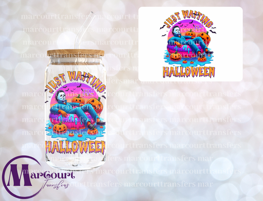 JUST WAITING FOR HALLOWEEN MICHAEL-DECAL-UV DTF CUP WRAP