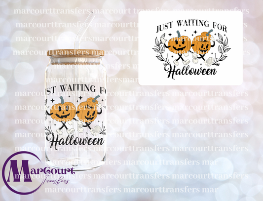 JUST WAITING FOR HALLOWEEN-DECAL-UV DTF CUP WRAP