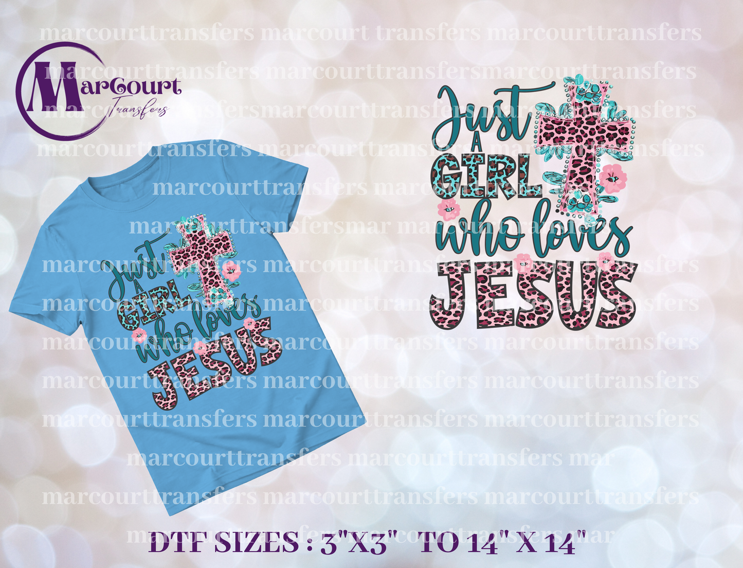 DTF-JUST A GIRL WHO LOVES JESUS LEOPARD