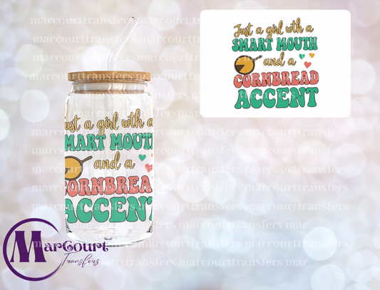 JUST A GIRL WITH A SMART MOUTH-DECAL-UV DTF CUP WRAP