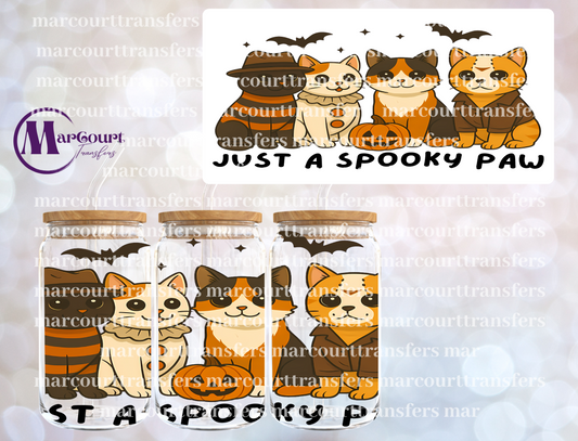 JUST A SPOOKY PAW CATS-16 0Z-UV DTF CUP WRAP