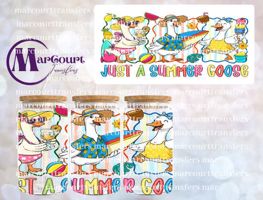 JUST A SUMMER GOOSE-16 0Z-UV DTF CUP WRAP