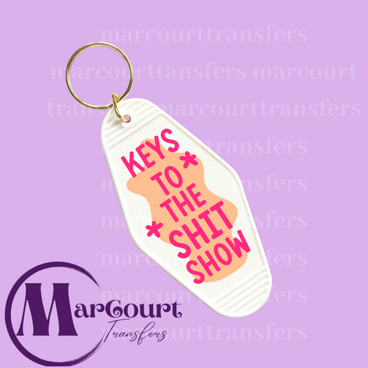 KEYS TO THE SHIT SHOW-KEYCHAIN-DECAL-UV DTF